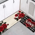 thumbnail image 1 of Carpet Kitchen Mat Set 2 Piece Home Winter Floor Decoration for Kitchen Area Textile Rugs and Mats, 1 of 4
