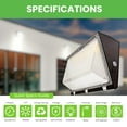 thumbnail image 2 of Green Light Depot LED Wall Pack Light - 60W - 9,595 Lumens - Photocell Included - SWP4 - Forward Throw - DLC Listed, 2 of 11