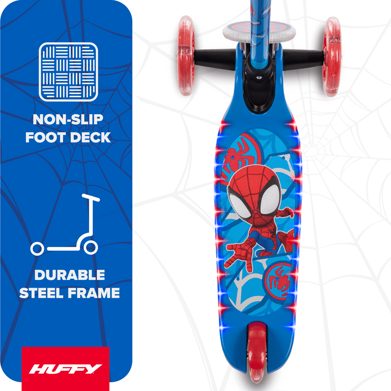 Marvel Spiderman Spidey & Friends - Huffy 3-Wheel Scooter for