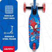 Huffy Marvel Spidey & His Amazing Friends Light-Up Toddler Scooter, Ages 3+, Blue, Boys