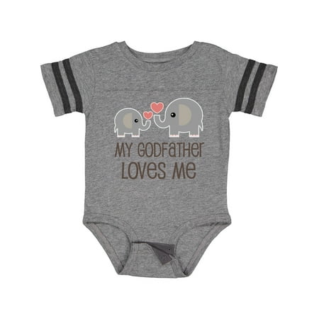 

Inktastic My Godfather Loves Me Godson Gift Baby Boy or Baby Girl Bodysuit