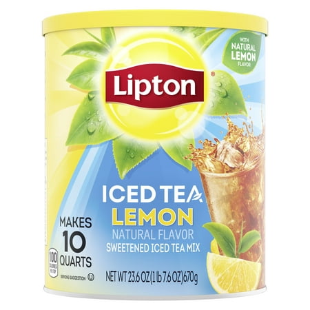 Lipton Black Iced Tea Mix Lemon, 10 qt