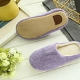 thumbnail image 4 of Men's Women's Cozy Fleece House Slippers Breathable Slip-on Indoor Shoes Winter Warm Slippers, 4 of 5