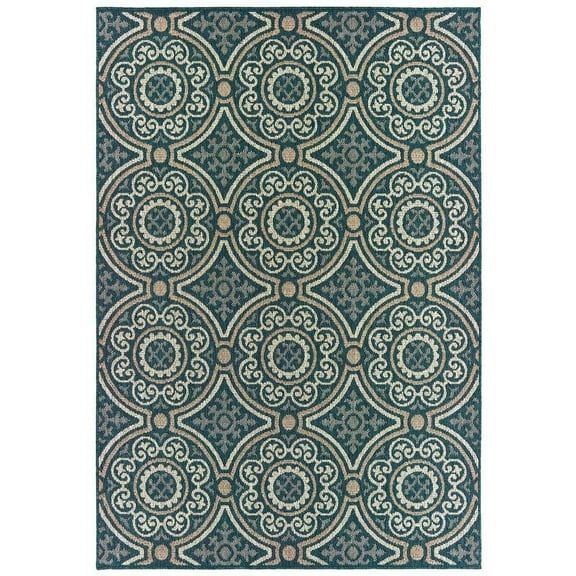 Oriental Weavers Latitude Area Rug 609B3 Blue 5' 3" x 7' 3" Rectangle