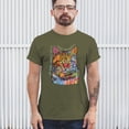 thumbnail image 3 of Tee Hunt If Cats Could Talk They Wouldn't T-Shirt Cute Dean Russo Men's Tee, Military Green, Large, 3 of 5