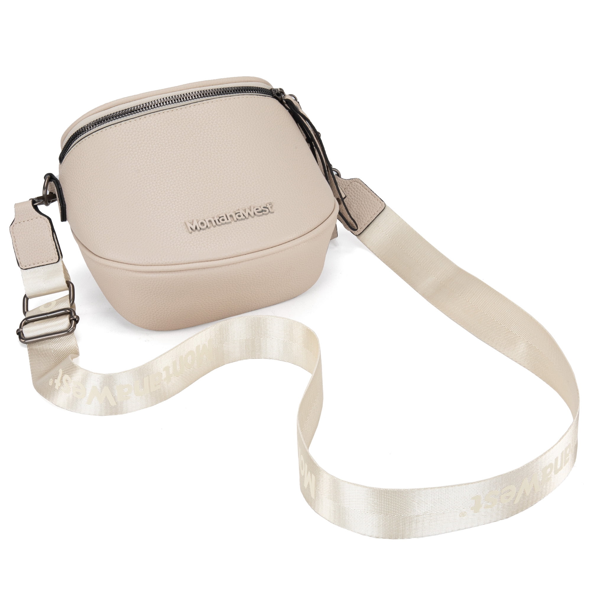 Montana West Crossbody Bags Bum Bag for Women Large Sling Bag with Adjustable Strap and Coin Purse, Beige