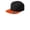 Black/Orange, variant on Sport Tek Adult Unisex Regular Color Blocked Cap Black/Black One Size Fits All