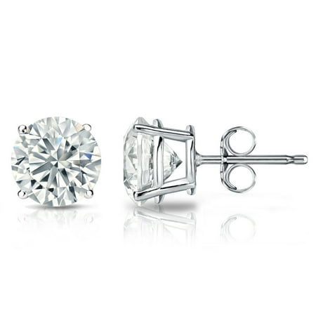 2.00 Ct 925 Sterling Silver Round Cut White Cubic Zirconia Stud Earrings 6MM
