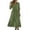*Green, variant on ClodeEU Women's V Neck 3/4 Sleeve Tiered Midi Dress,Casual Loose Flowy Beach Vacation Dress Black,Women's Plus L