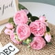 thumbnail image 5 of Naiovety Ramo de flores artificiales de peonía de seda rosa de 30cm, 5 cabezas grandes y 4 brotes, flores falsas baratas para decoración de boda en Flores artificiales rosado Naiovety HA6434-03B, 5 of 6