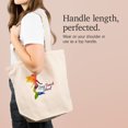 thumbnail image 2 of Tote Bag, Long Beach Island, New Jersey, Mermaid Silhouette, Rainbow Watercolor, Press, Unisex, Reusable, Washable Canvas, Unique Art, 2 of 7