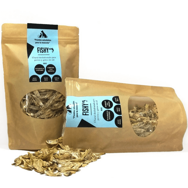 Premios Fishy para perros de pescado deshidratado sin sal 250 gramos SPM Superalimentos Para Mascotas Premios Fishy