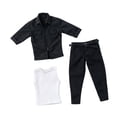 thumbnail image 3 of arctrm 1/12 Action Figure Clothes Set, Work Shirt Model, Cosplay Accessories, Miniature Black, 3 of 10