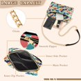 thumbnail image 3 of FORMRS Women Crossbody Purse with Chain Strap Vegan Leather Shoulder Handbag, Colorful Clover Pattern, 3 of 7