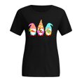 thumbnail image 5 of T-Shirts Imprimés pour Femmes Grande Taille Col Rond Manches Courtes Tee Graphique Hauts, 5 of 5