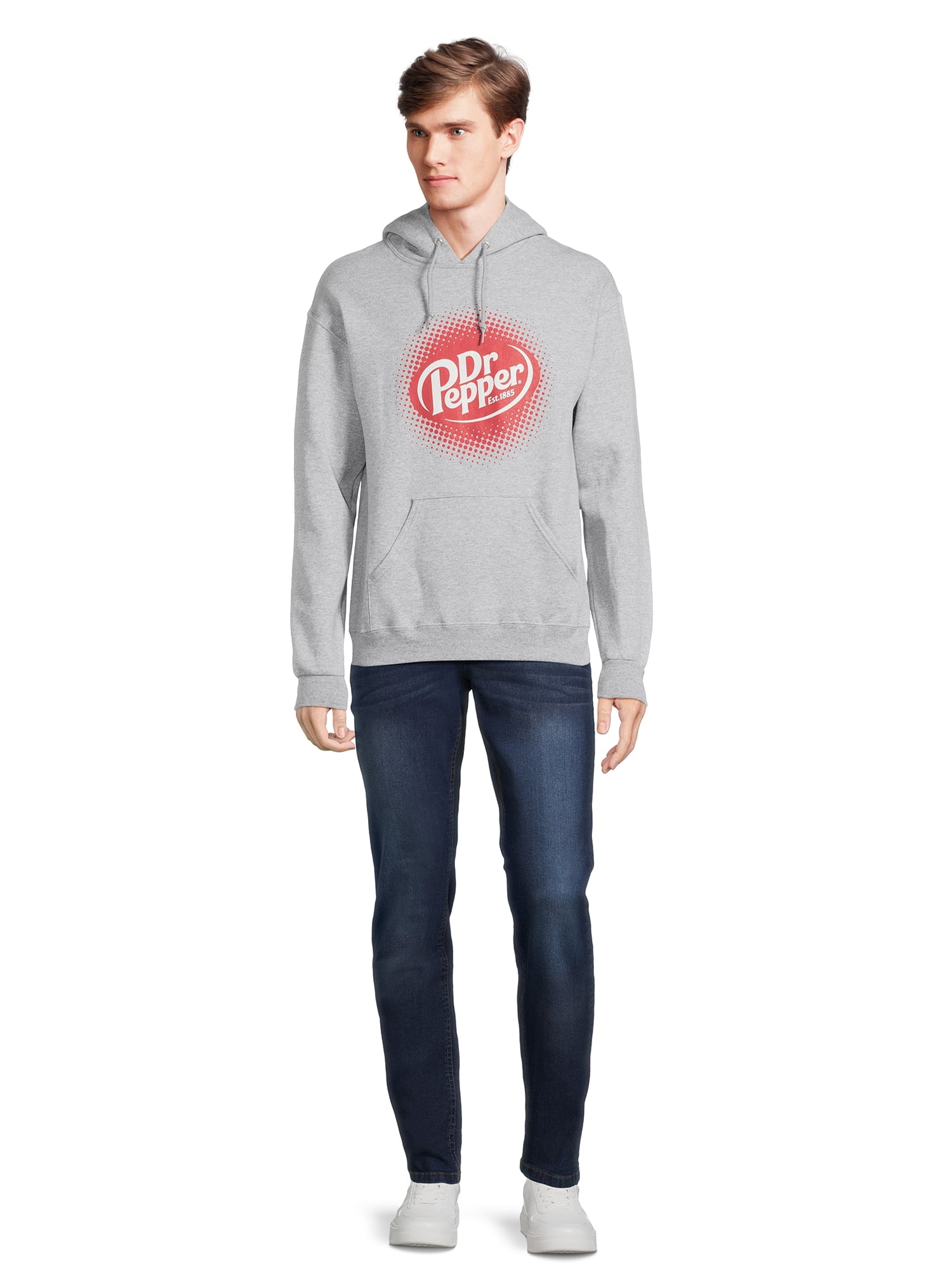 Dr. Pepper Men's & Big Men’s Pullover Hoodie with Long Sleeves, Sizes S-3XL