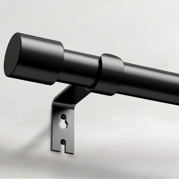Barras de cortina IFELS extra largas, 81-432 cm, metal negro A2