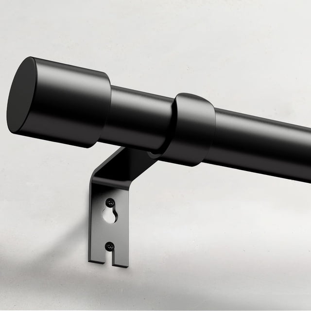 Barras de cortina IFELS extra largas, 81-432 cm, metal negro A2