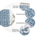 thumbnail image 3 of Botanical Rose Bud Bathroom Shower Curtains with 12 Hooks Waterproof Shower Curtain for Stalls and Bathtubs Vintage Slate Blue Floral Leaves Farmhouse Decorative Bathroom Curtain 72x96 Inches, 3 of 9