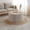 White, variant on T1009-32 Contemporary Style Jungle Wood Coffee Table in Gray Color