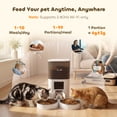 thumbnail image 4 of PawHut Automatic Cat Feeder, Smart Cat Food Dispenser with APP Control, 4 of 10
