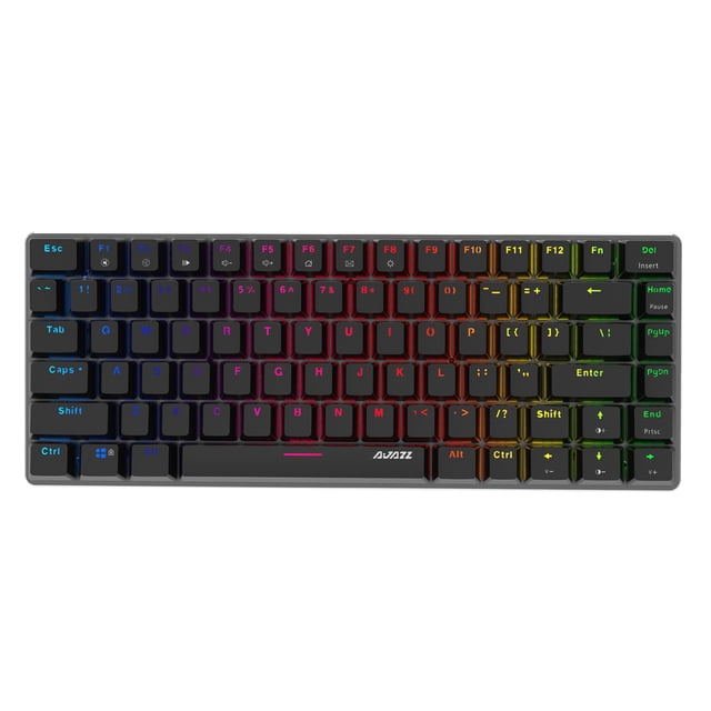 Ajazz AK33 Computer Plástico Teclado de trabajo mecánico destinado a Windows 7/8/10 Office 82 Teclas Teclado Laptop Supplies Cian Black Type 6 Inevent EL005295-14B