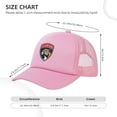 thumbnail image 3 of Florida Panthers Hat Baseball Cap Casquette Washed Contrast Baseball Mesh Trucker Cap For Travel Outdoor, 3 of 5
