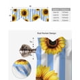thumbnail image 5 of Tie Up Valance Curtain for Kitchen,Farm Watercolor Sunflower Rod Pocket Short Curtains Adjustable Tie-Up Shade Valances,Blue Stripe Window Treatment for Bathroom Living Room Bedroom, 5 of 8