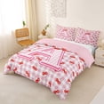 thumbnail image 2 of Catabedysis Sweet Cherry Print A Bedding,Personalized Monogrammed Gifts Duvet Cover Full For Girls,Pink Reversible,3-Piece,1 Duvet Cover and 2 Pillowcases, 2 of 6