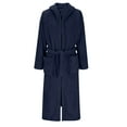 thumbnail image 5 of Cethrio Girls Bathrobes, Warm Winter Fleece Long Sleeve Sleepwear Robes with Belt Navy Size 10-12, 5 of 6