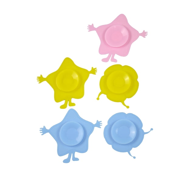 De Vajilla Para Niños, Ventosas De Silicona De Grado Alimenticio, Ventosa De Doble Cara, Platos Anticaída, Almohadillas De Ventosa Para Tazones De Bebé, Platos De Colores Aleatorios 5 Uds Yuarrent BA000531-00