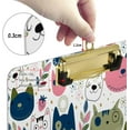 thumbnail image 4 of FMSHPON Cute Colorful Cat Flowers Clipboard Hardboard Wood Nursing Clip Board and Pull for Standard A4 Letter 13x9 inches, 4 of 7