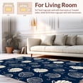 thumbnail image 2 of Flatwoven High Traffic Area Rug, Maritime Coastal Treasures, Non Slip, Stain Resistant, Washable Area Rugs for Living Room, Bedroom(Navy Blue, 8X10), 2 of 8