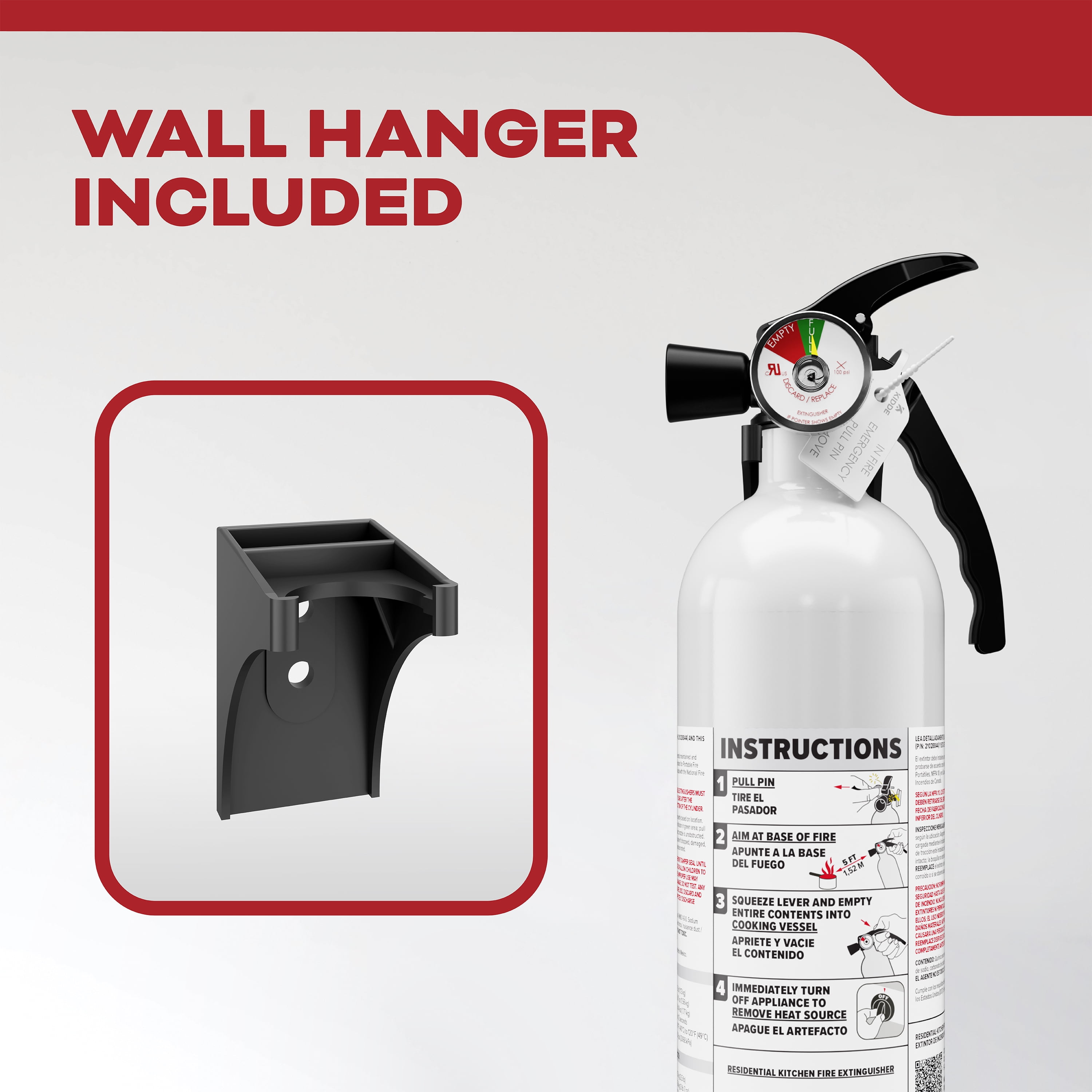 Kidde Multipurpose Home Fire Extinguisher, UL Rated 1-A:10-B:C, Model KD82-110ABC & 711A Kitchen Fire Extinguisher Value Pack