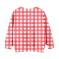 thumbnail image 5 of fnnxnal Big Girls Red Gingham Sweatshirt 9T - Soft Stretch, Kangaroo Pocket, Durable for School & Play, 5 of 7