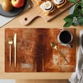 thumbnail image 2 of Burnt Orange Placemats Set of 4 Retro Oil Painting Modern Abstract Art Aesthetics Place Mats Indoor Wipeable Table Mats Washable Dining Table Placemats for Kitchen Holiday Party Home Decor 13x19 Inch, 2 of 9