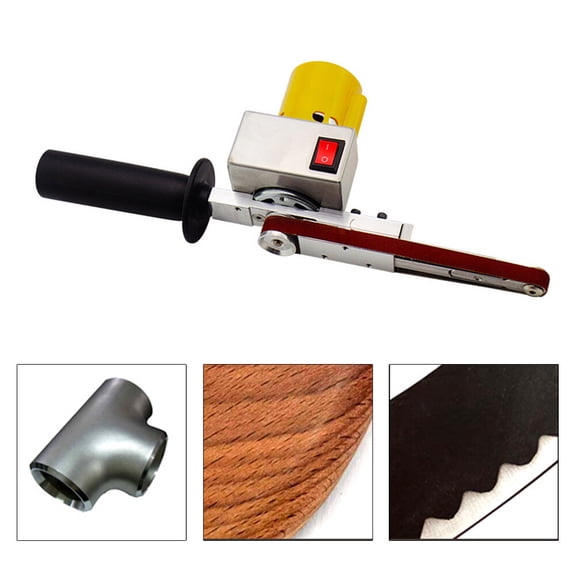 11.42*4.33 Modern Electric Belt Sander Mini Grinder Machine Hand-held Belt Sander&10 Sanding Belts