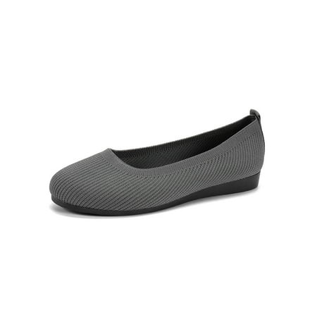 

Colisha Ladies Loafers Slip On Casual Shoes Comfort Flats Work Fashion Non-slip Gray 9