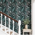 thumbnail image 3 of S4Sassy Tropical Leaf Wallpaper - Green Wall Covering, 25" X 360" Self-Adhesive Textured Vinyl Walls Paper, Decorative Wallwrap, Easy Diy Walls Covering For Bedroom, Living Room, Living Space, 3 of 9