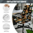 thumbnail image 5 of Renewold Highland Cow Sunflower Black Office Chair Slipcover Spandex Rotating Chair Slipcover Soft Breathable Chair Protector Cover for Desk Computer Chair with Elastic Edge, S, 5 of 7