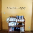 thumbnail image 3 of Playroom Décor Every Child is an Artist Nursery Wall Decals Stickers 36x5-Inch Blk, 3 of 6