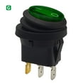 thumbnail image 3 of Round Rocker Switch Waterproofs With Shell Led Light Spst 3 Pin 2 Position 20A12V Blue, 3 of 9