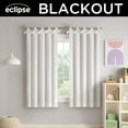 thumbnail image 3 of Eclipse Kids Bow Tab Top 100% Blackout 63" long x 40" wide Curtain panel in White, 3 of 9