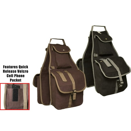 Large Multi Pocket Canvas Saddle Bag w Cell Phone Pocket price history on PriceWatchPro