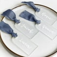 thumbnail image 1 of TETOU 50Pcs Acrylic Place Card for Wedding Frosting Acrylic Table Seating Cards Wedding Supplies - Blue Ribbon, 1 of 6
