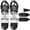 Black, variant on Iron Forge Cable 2 Pack 15 ft 3 Outlet Black Extension Cord with Foot Switch - 16/2 SJTW 2 Prong Indoor Extension Cord with Multiple Outlets