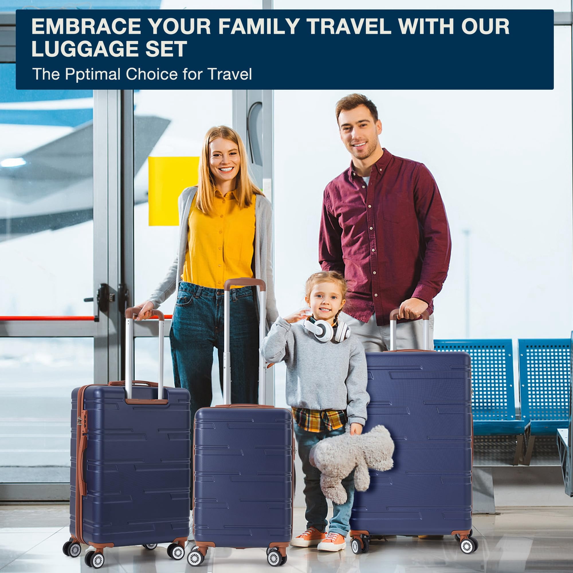 TROPOW Luggage Setss,Suitcases with Wheels,Luggage Expandable Suitcase 3 Piece Sets, Luggage Sets of 3 Piece Suitcase with Spinner Wheels, Hardshell Luggage 3 Piece Sets(20"/24"/28")