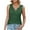 Women Green Tank tops for Girls, variant on HAPIMO Women's Loose Tank Tops Tunic Trendy Summer Beach Tees Sleeveless Workout Shirts V Neck Button Elegant Casual Tops Solid Color Cotton for Girls Black