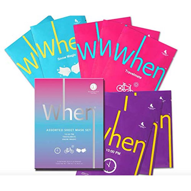 When When Face Assorted Sheet Face Mask Set 8 Face Masks Total184 ml