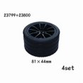 thumbnail image 1 of MOC Technical Tire Wheel Cross Hole Set Motorcycle Tyre & Rim Car Truck Wheels Hub Bricks Construction Building Blocks 23799-23800-4set, 1 of 6